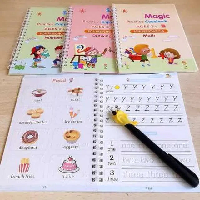 Magic Practice Copybook - (4 Book + 10 Refill) (A-127)